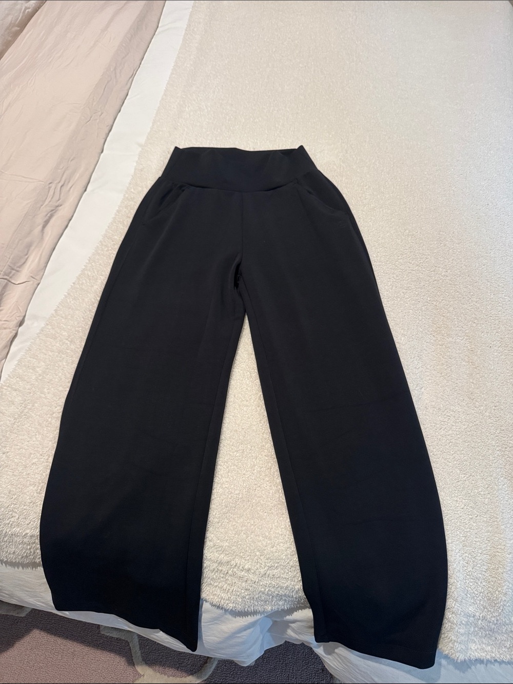 NEW: Prana Black Wide-Leg High-Rise Lounge Pants - Picture 4 of 7